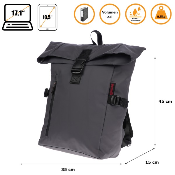 City Rucksack Schule Arbeit & Freizeit Bag DINA 4 Outdoor Wasserdicht Schulrucksack Sport #1