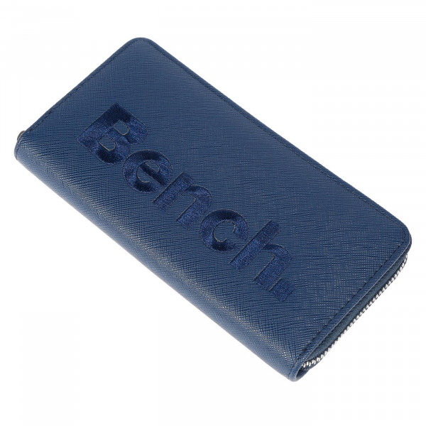 Damen Geldbörse Portemonnaie Brieftasche Clutch umlaufender Reißverschluss Blau