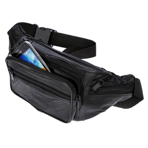 Hochwertige Leder Bauchtasche mit TÜV geprüftem RFID-Schutz