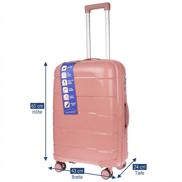 L Koffer Rosegold