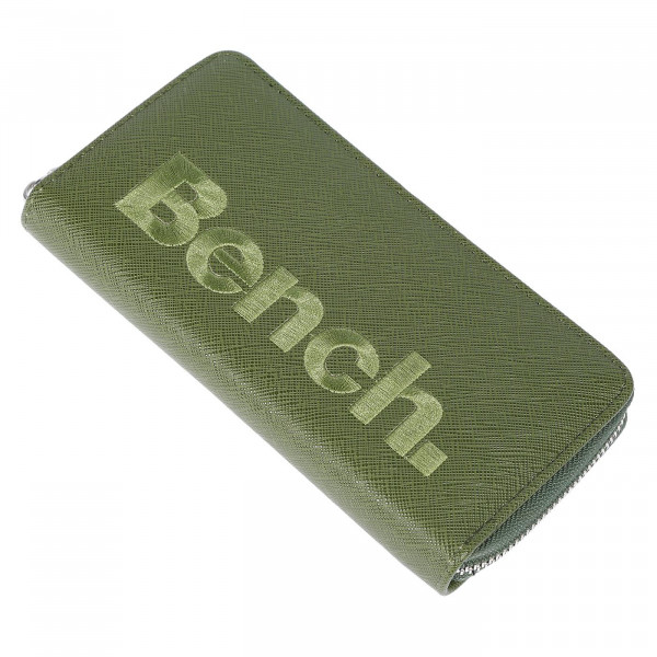 Damen Geldbörse Portemonnaie Brieftasche Clutch umlaufender Reißverschluss Grün