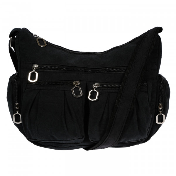 Damenhandtasche Schultertasche aus Canvas Schwarz