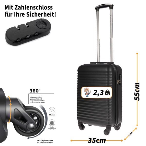 Bordgepäck Koffer mit Dehnfuge