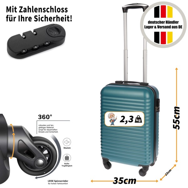 Bordgepäck Koffer mit Dehnfuge