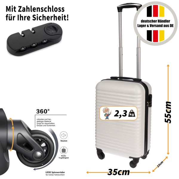 Bordgepäck Koffer mit Dehnfuge